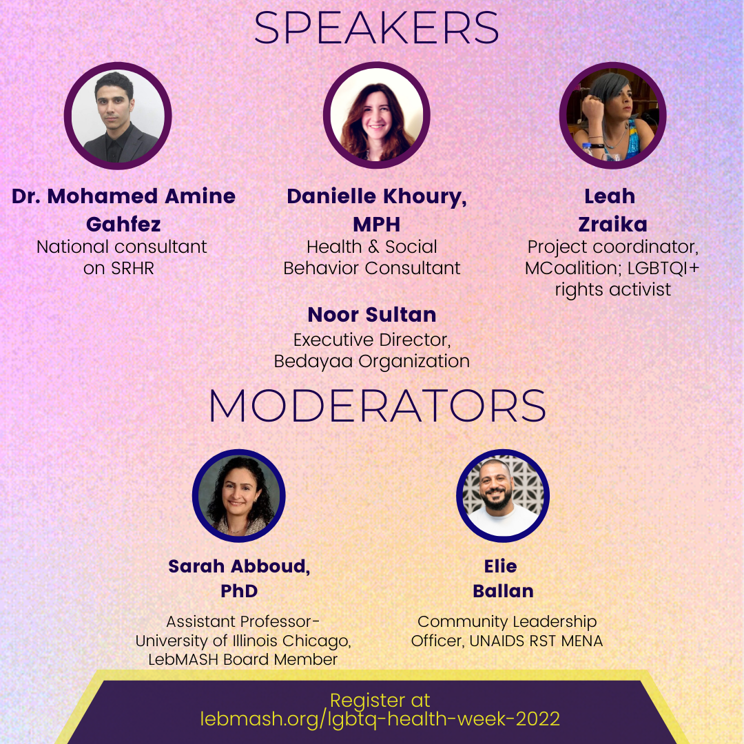 Second promotional graphic for LGBTQ Health Research in the MENA Region